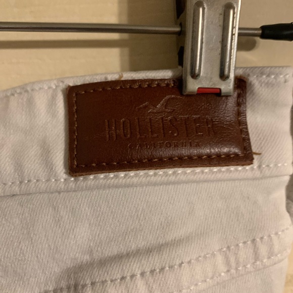 Hollister White High Rise Crop Super Skinny Stretch Jeans Size 3R W26 L26 - Picture 5 of 7